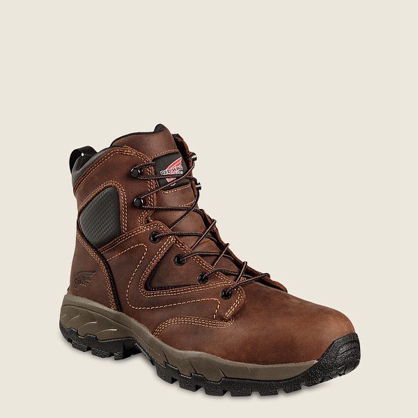 Botas Red Wing Hiking Hombre Marrom/Negros - Truhiker - 6-Inch Safety Toe - 312-NHUPXZ